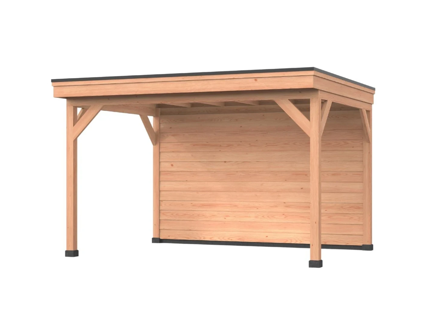 Douglas overkapping, 400 x 300, Met achterwand, Westwood DIY - Afbeelding 1