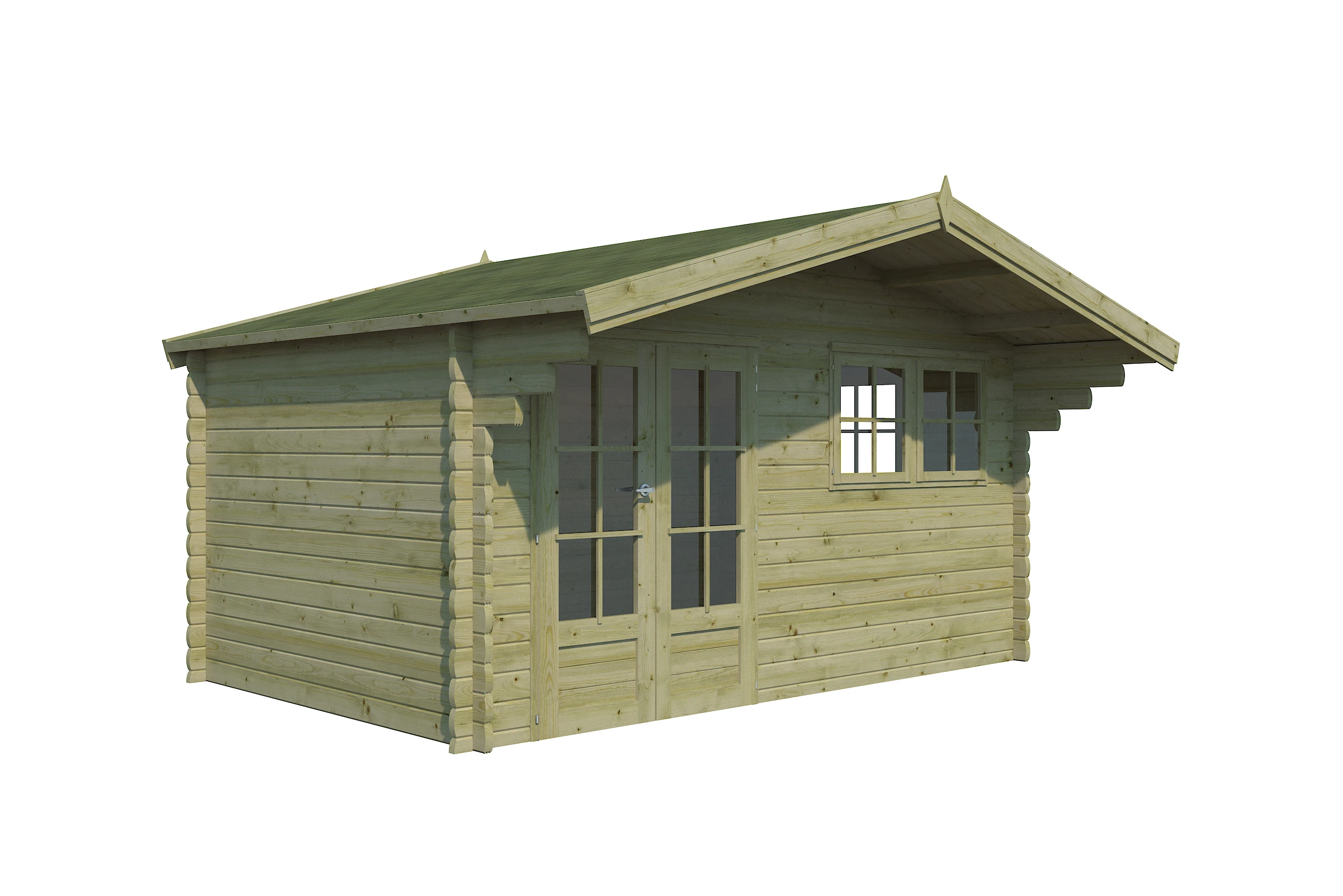 Woodlands Blokhut Koski Groen Geïmpregneerd 445 x 295 cm - Afbeelding 5