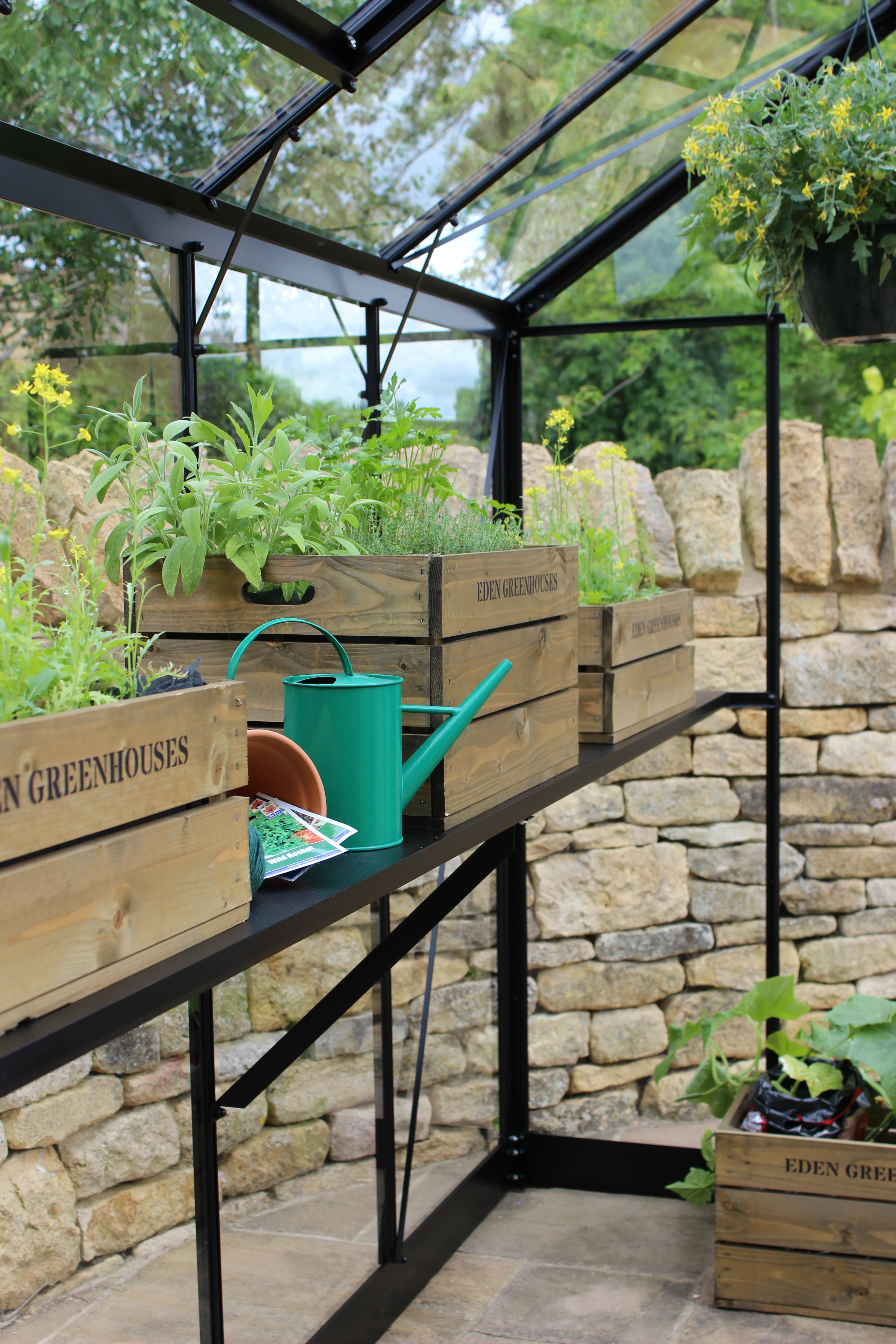 Royal Well Tuinkas Birdlip 44 Zwart Veiligheidsglas - Afbeelding 5