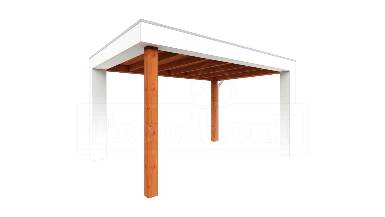 Trendhout Douglas Overkapping Verona Rechts 400 x 335 cm - Afbeelding 1