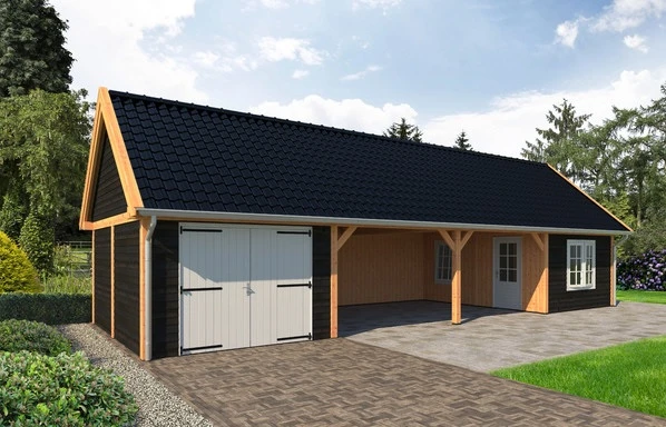 Trendhout Douglas Overkapping Zadeldak XXL 1505 x 595 cm - Afbeelding 2