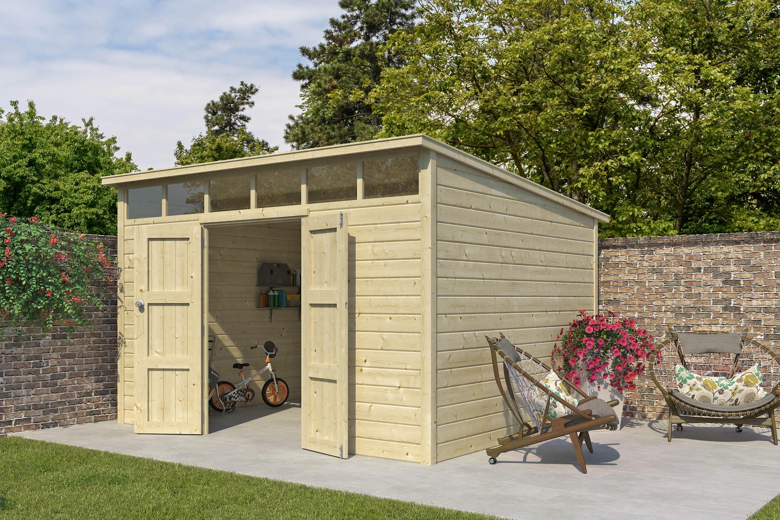 Woodlands Blokhut Q Line 360 x 300 cm - Afbeelding 3