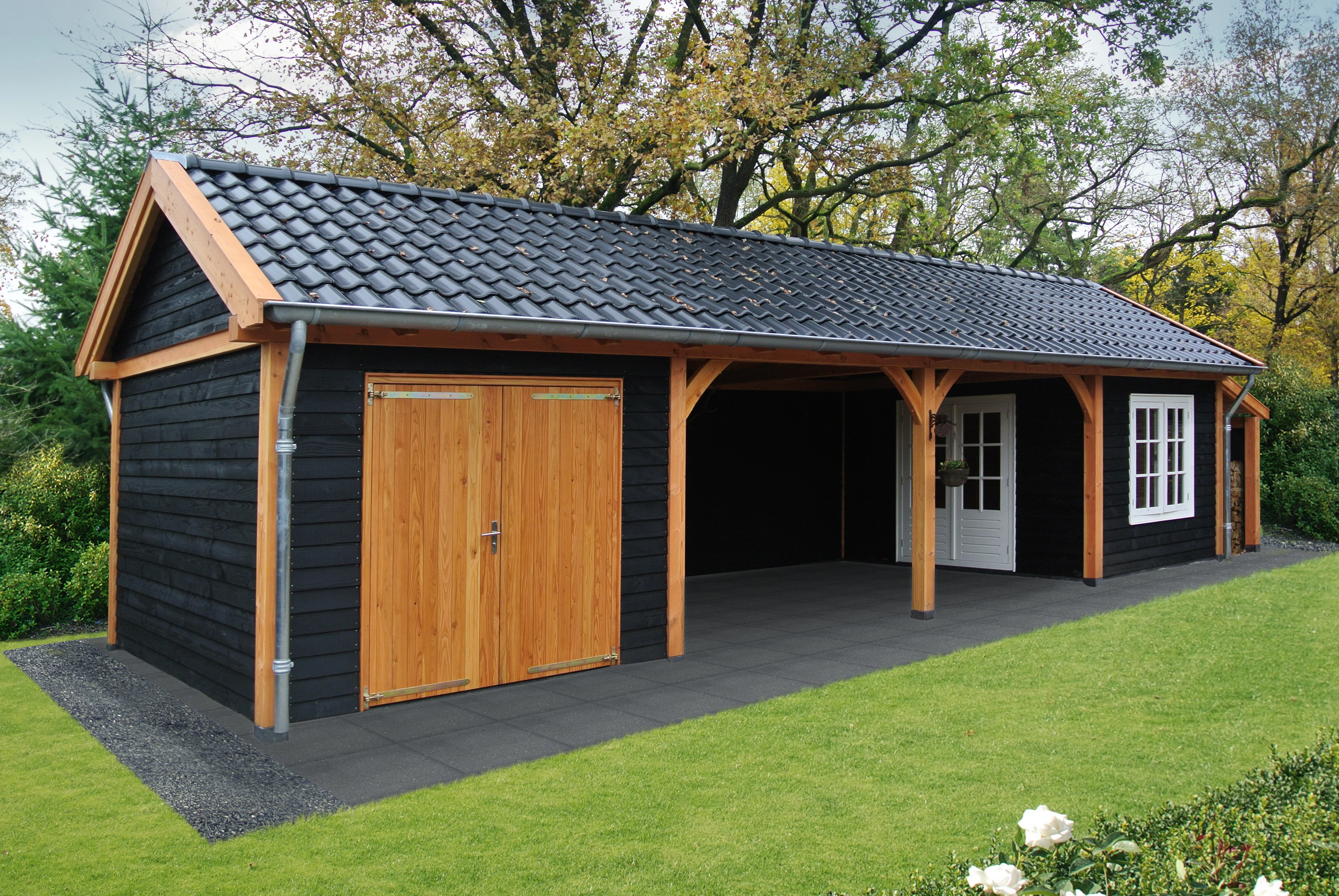 Trendhout Douglas Overkapping Zadeldak XL 1217 x 440 cm - Afbeelding 2