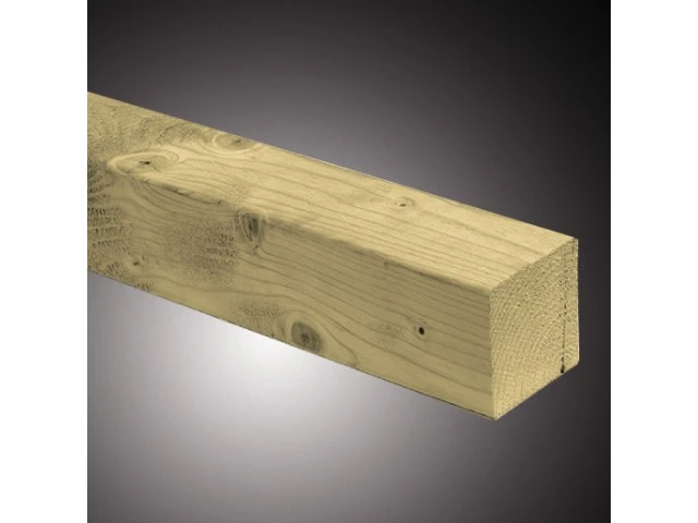 Vuren Paal 7 x 7 cm (70 x 70 mm) Geïmpregneerd - Lengte 360 cm - Afbeelding 1