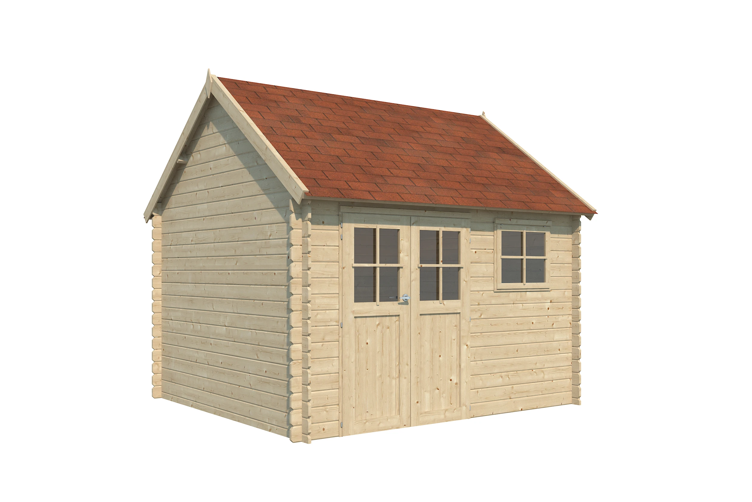 Woodlands Blokhut Coventry L 355 x 320 cm Wanddikte 28 mm - Afbeelding 7