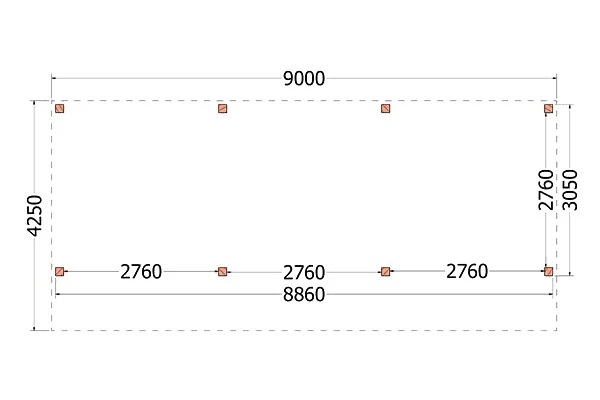 Trendhout Douglas Kapschuur De Heerd 900 x 425 cm - Afbeelding 2