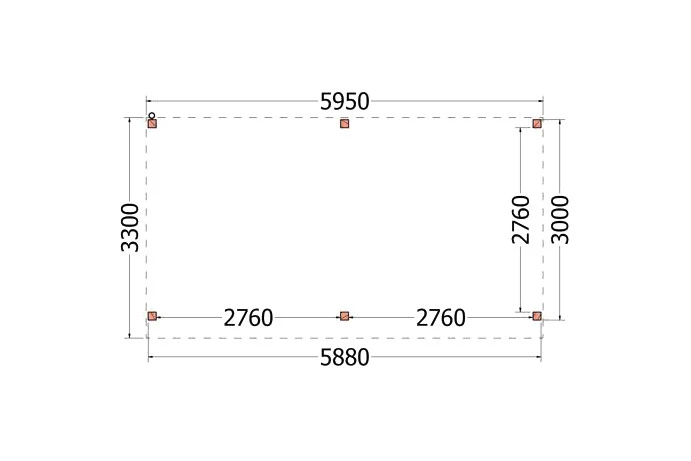 Trendhout Douglas Overkapping Casa 595 x 330 cm - Afbeelding 2