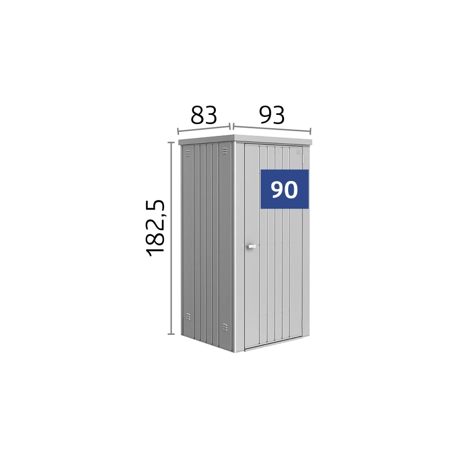 Biohort Tuinkast Donkergrijs 93 x 83 x 282.5 cm - Afbeelding 4