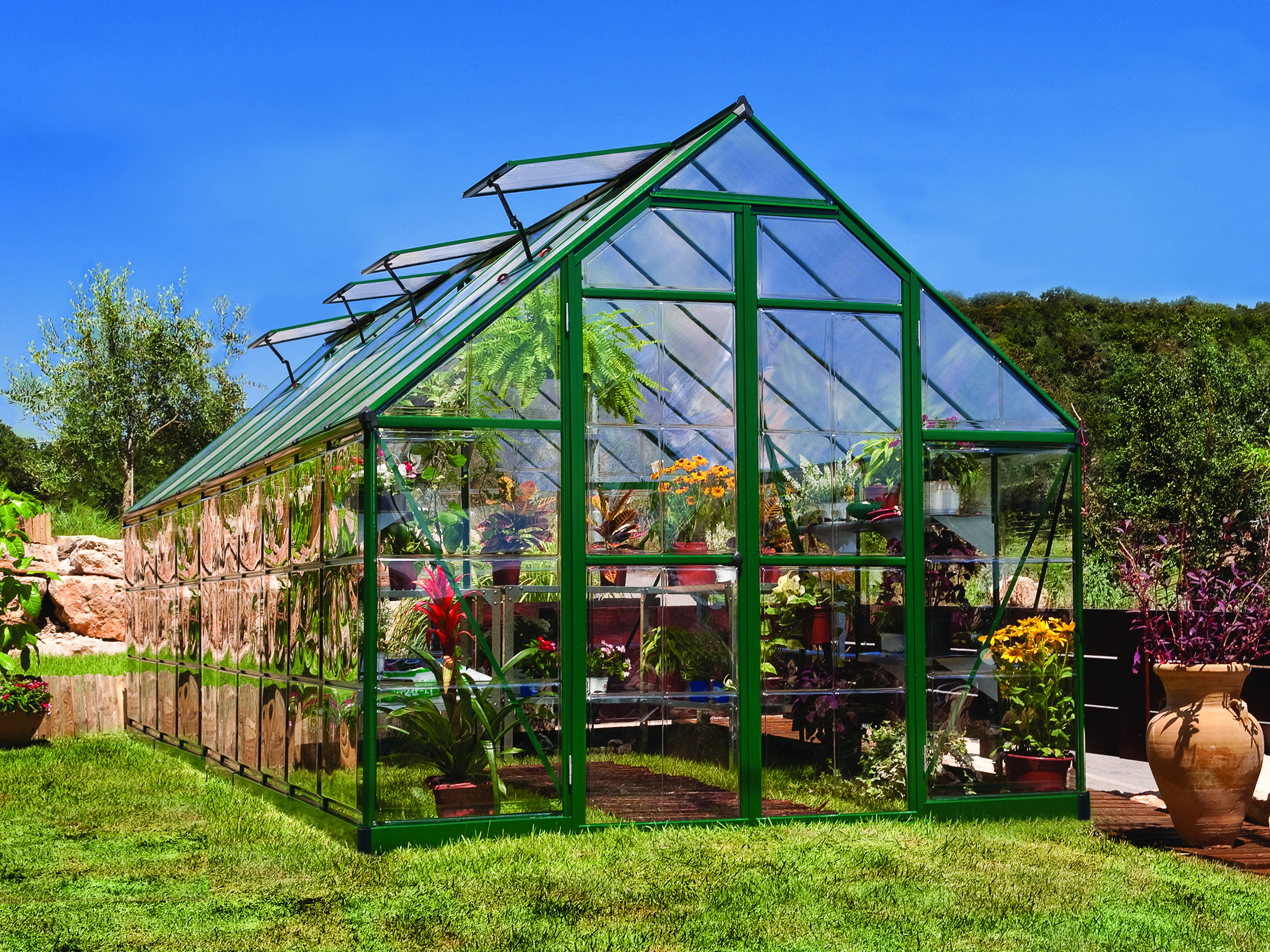 Palram Canopia Tuinkas Balance 244 x 607 cm Groen - Afbeelding 4