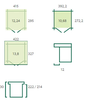 Woodlands Blokhut Modern met Dakisolatie Geïmpregneerd 415 x 295 cm - Afbeelding 8