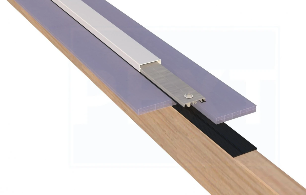 Douglas Terrasoverkapping Zwart Polycarbonaat Helder Geschaafd 400 x 400 cm - Afbeelding 2