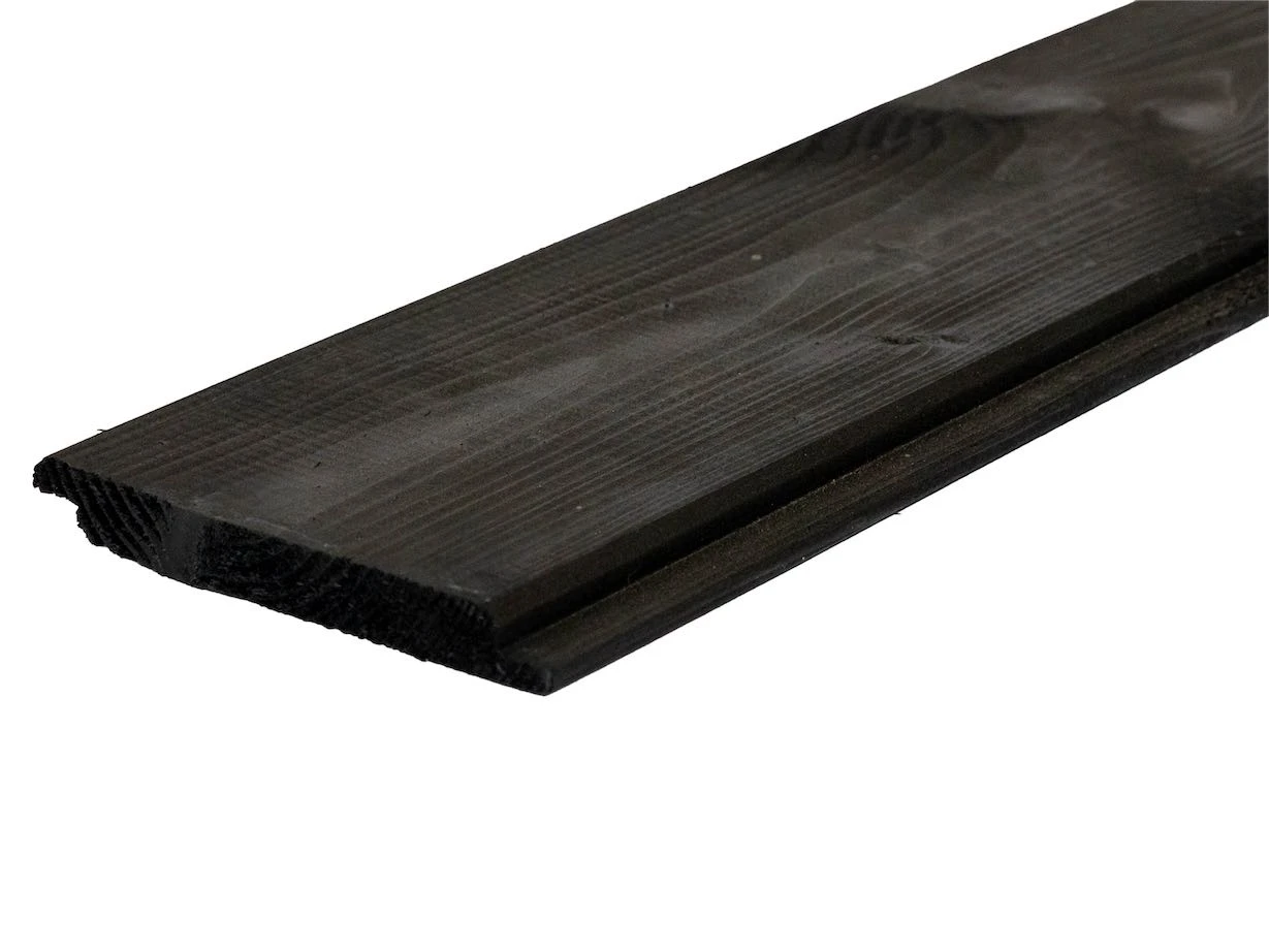 Vuren Sponningplank 1.8 x 19.5 cm (18 x 195 mm) Zwart Gedompeld - Lengte 400 cm - Afbeelding 2