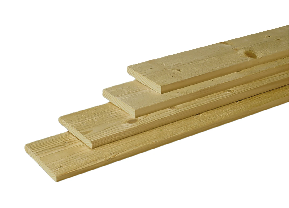 Vuren Plank 1.5 x 14 cm (15 x 140 mm) Groen Geïmpregneerd - Lengte 180 cm - Afbeelding 1