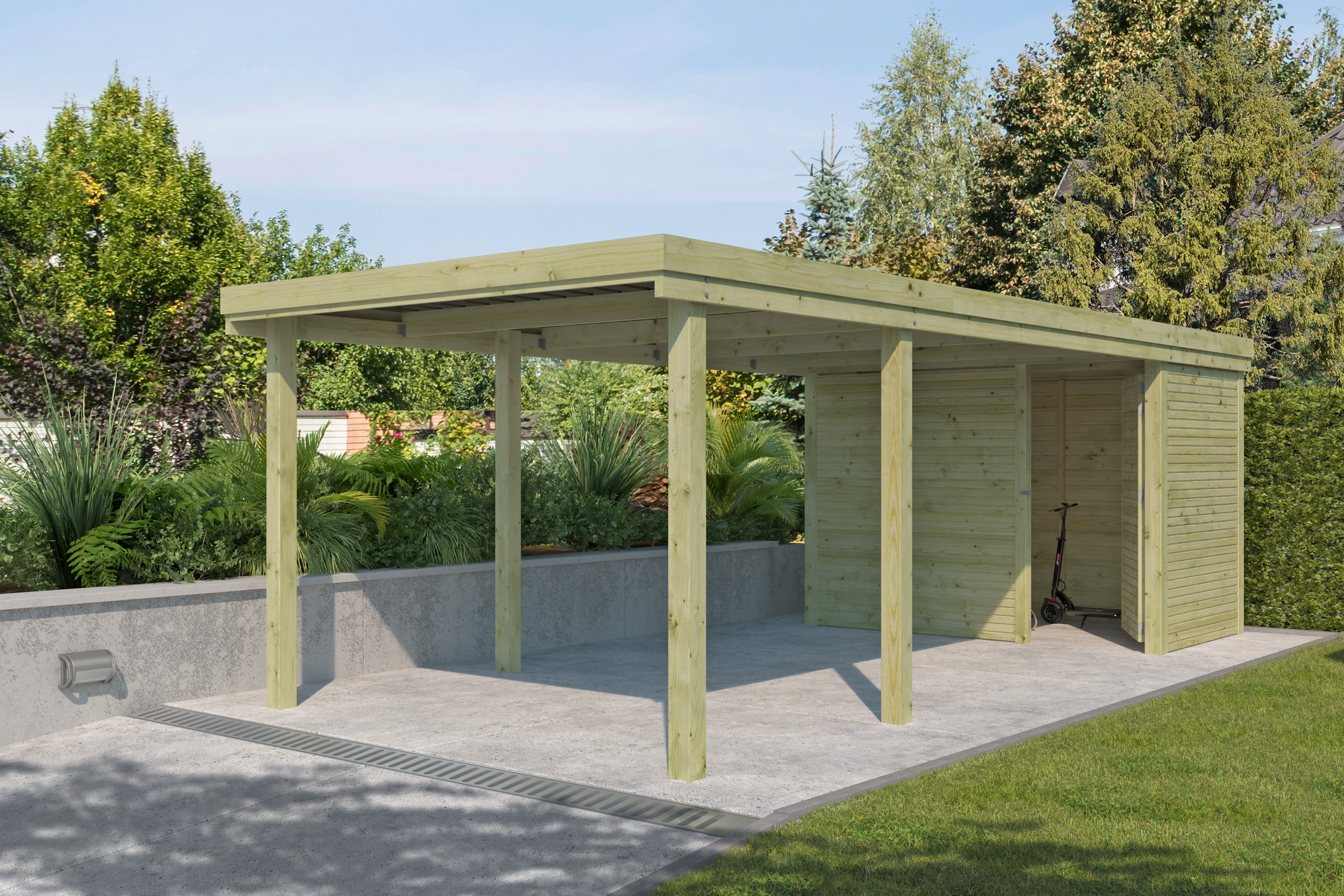 Woodlands Carport Q-Line Bremen QB 307 x 720 cm - Afbeelding 3