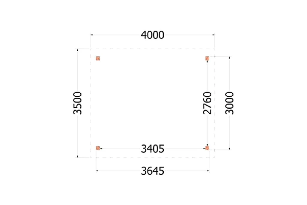 Trendhout Douglas Overkapping Zadeldak Betula 400 x 350 cm - Afbeelding 2