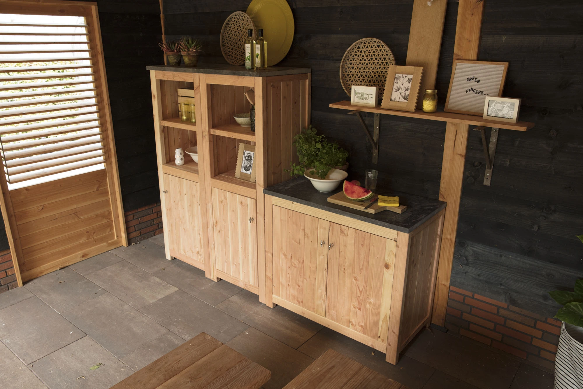 Douglas Buitenkeuken Dubbel Met Deuren 90 x 109 x 56 cm - Afbeelding 2