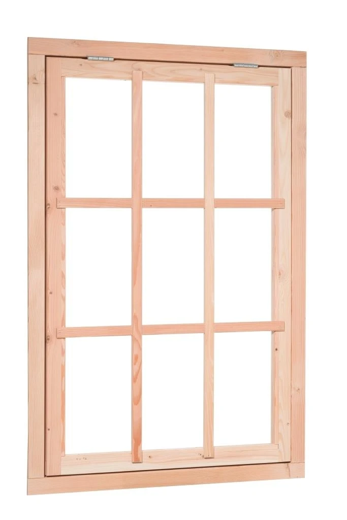 Uitzetraam 9-ruits 91 x 136 cm - Groen geïmpregneerd - Afbeelding 1