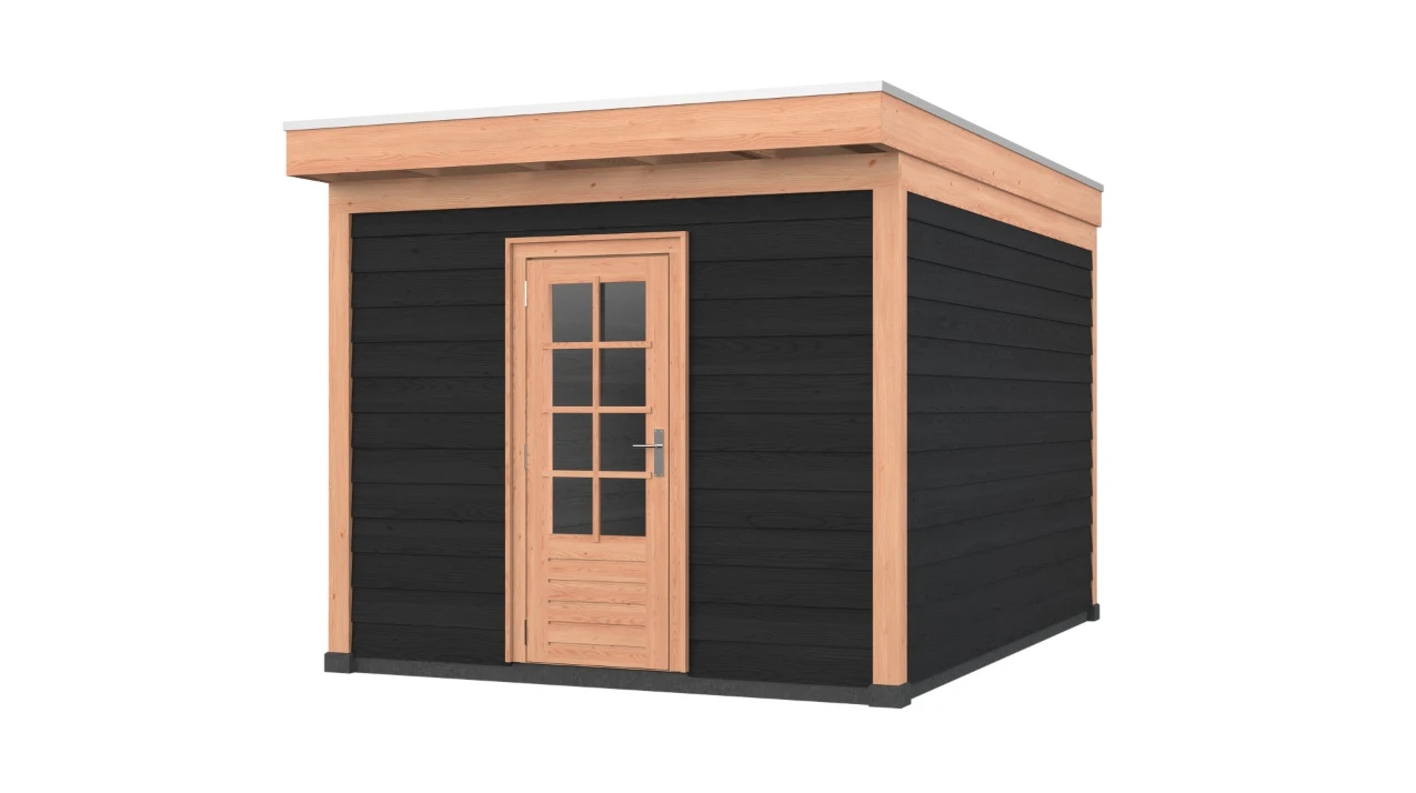 Douglas overkapping, 300 x 400, met schuur, Westwood Comfort Zwart - Afbeelding 1