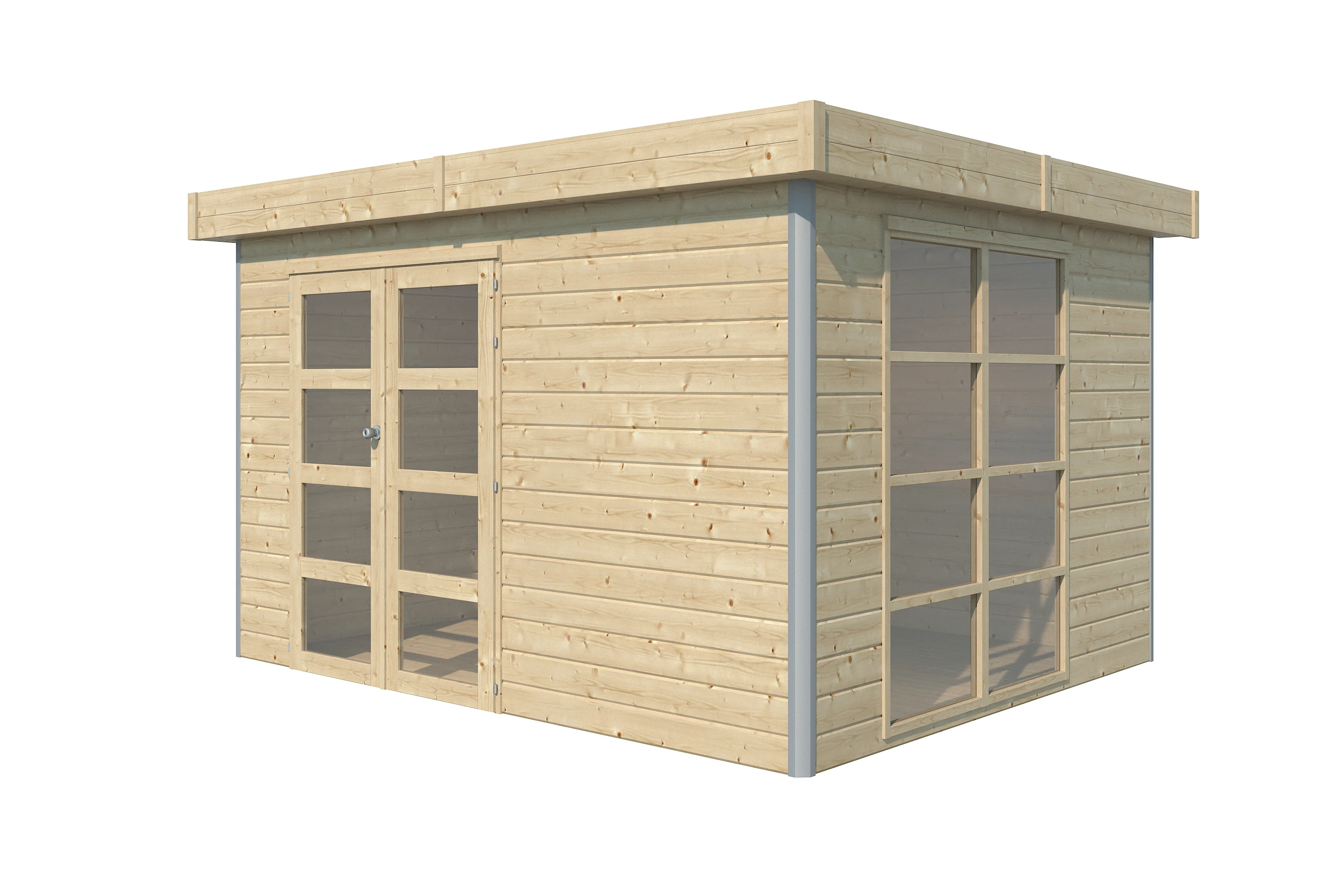 Woodlands Blokhut Misaka met Aluminium Hoekprofiel 355 x 295 cm - Afbeelding 3