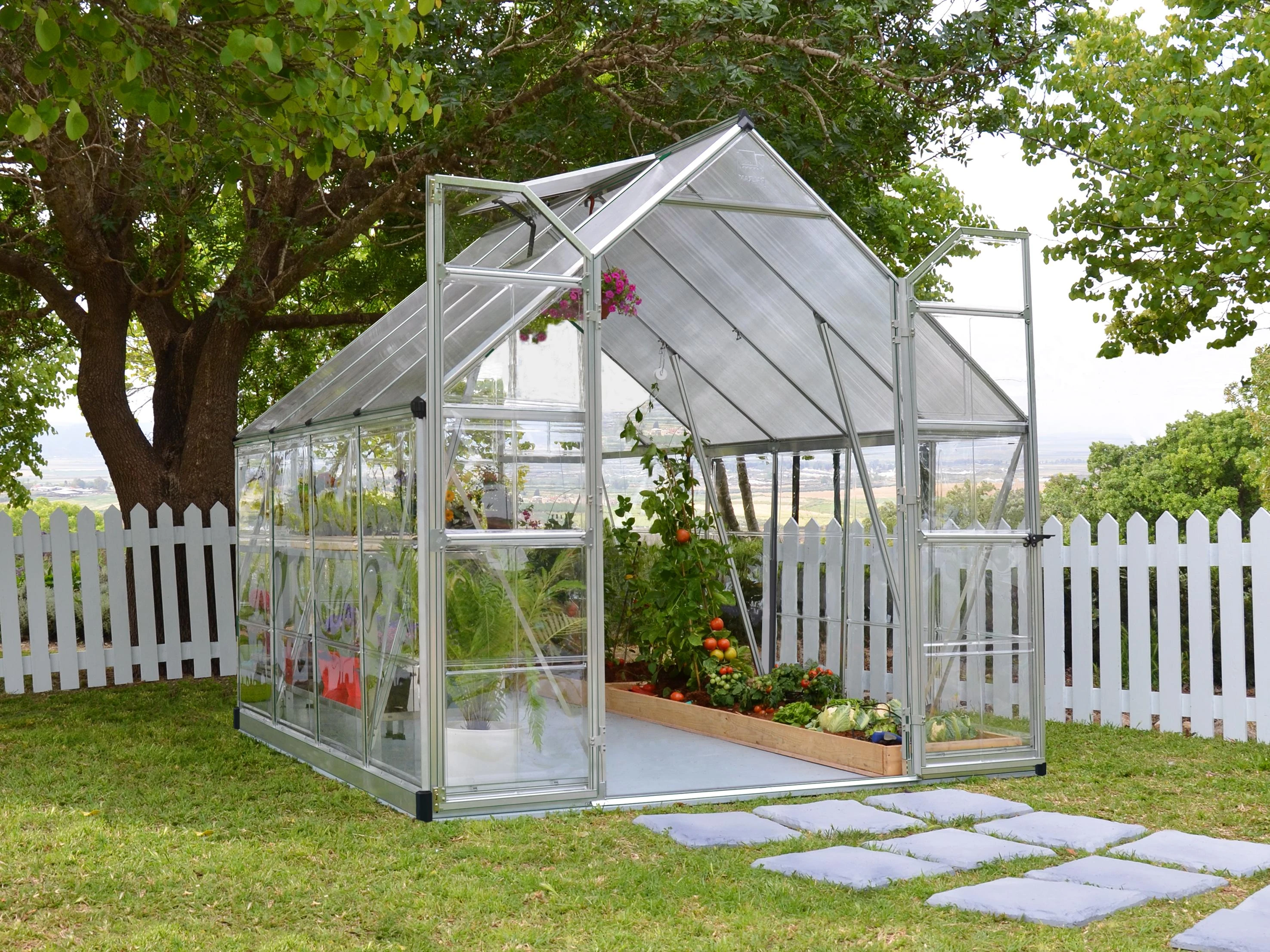 Palram Canopia Tuinkas Balance 244 x 247 cm Zilver - Afbeelding 1