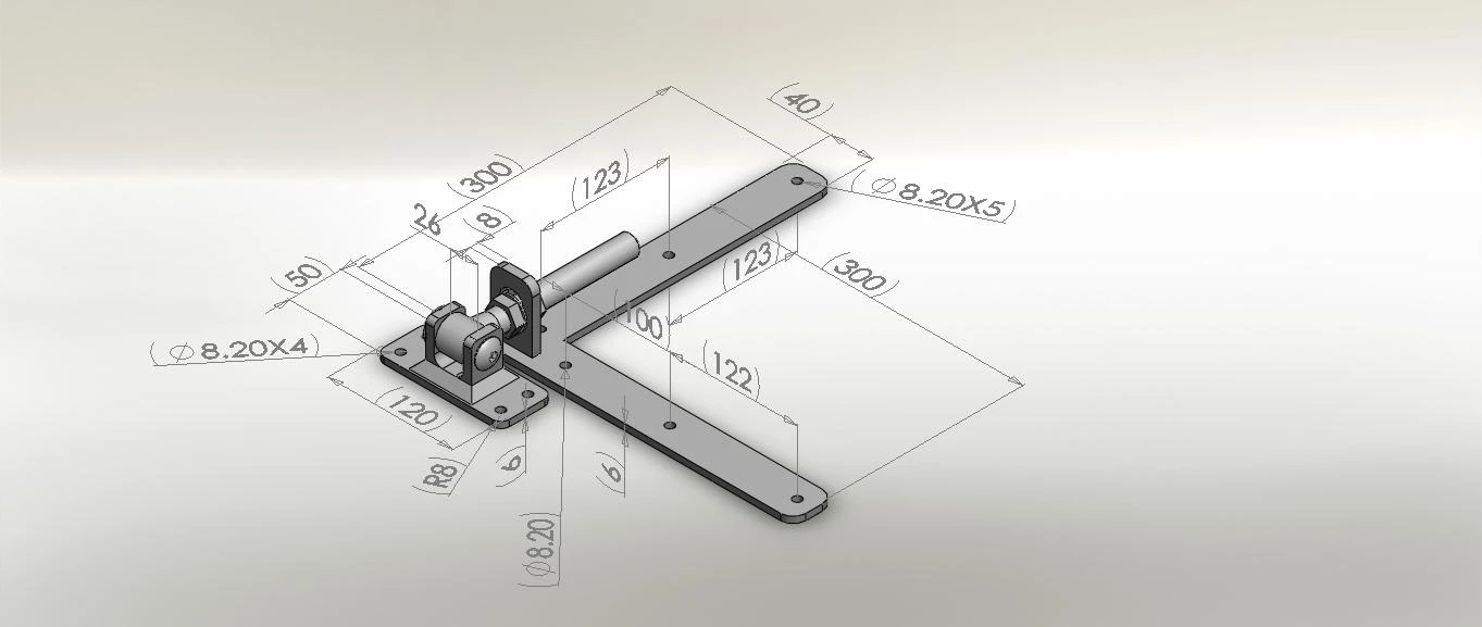 Westwood Verstelbaar poortbeslag met winkelhaak RVS Links OP = OP - Afbeelding 1